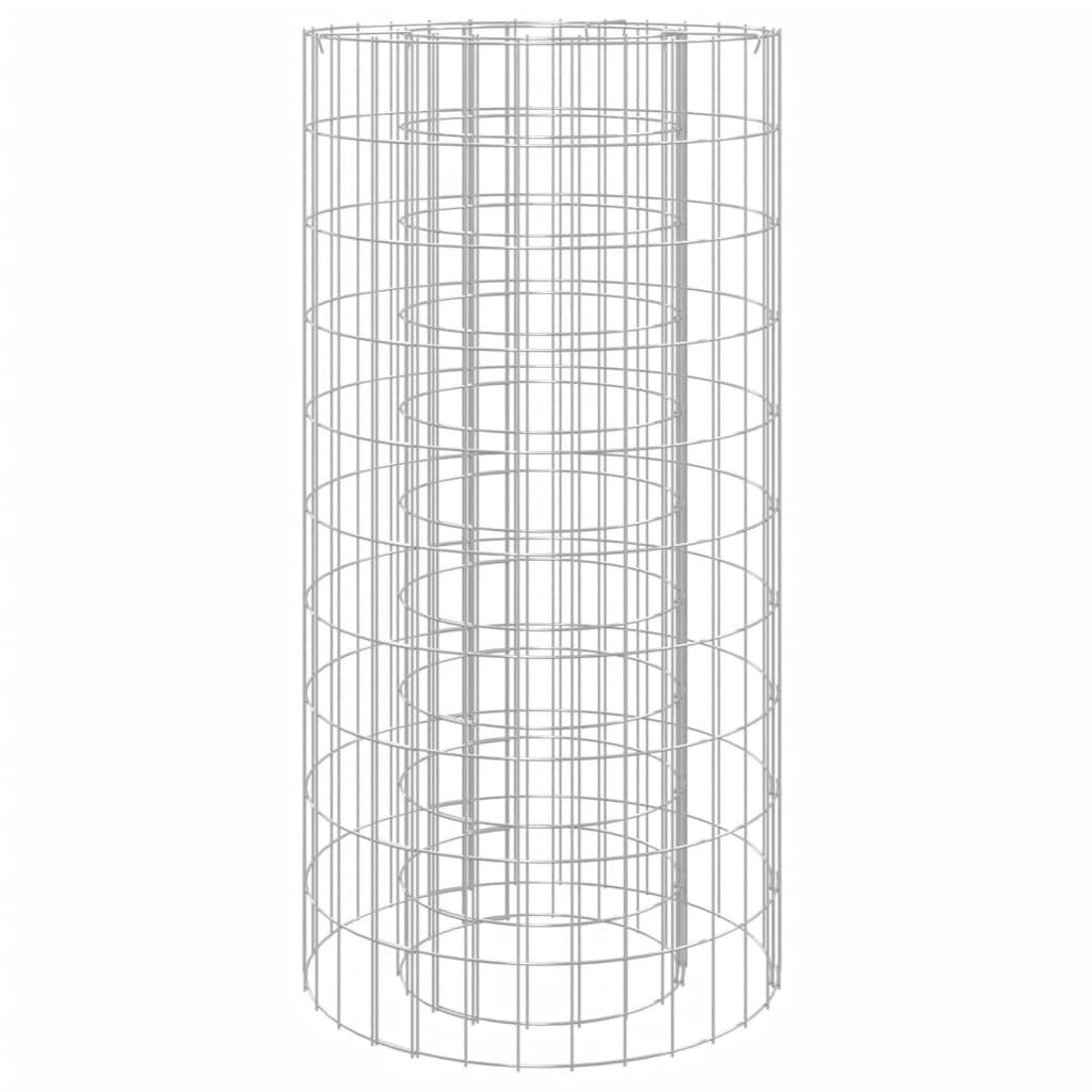 vidaXL gabioon tulekorv, Ø 50 cm, tsingitud raud hind ja info | Aiad ja tarvikud | kaup24.ee