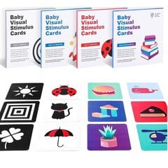 Набор из 4 шт. Развивающие карточки, картинки для малышей цена и информация | Игрушки для малышей | kaup24.ee