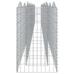 vidaXL kaarekujuline gabioon taimelava, 800x50x100 cm, tsingitud raud цена и информация | Заборы и принадлежности к ним | kaup24.ee