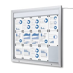 Подсвечиваемая запираемая витрина 15 x A4 цена и информация | Канцелярские товары | kaup24.ee