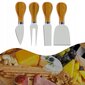 Bambusest juustu ja suupistete serveerimislaud koos nugadega XL "Zolta" цена и информация | Lõikelauad | kaup24.ee