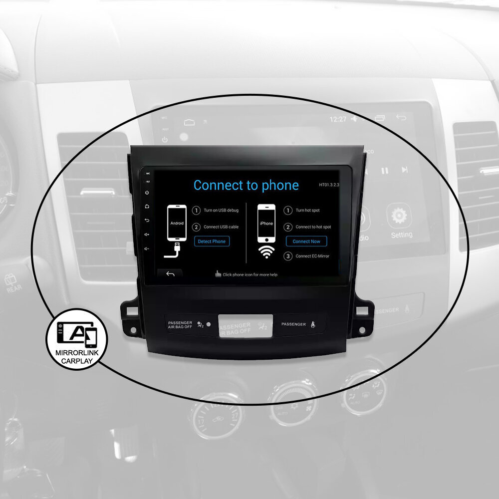 Androidi Multimeedia Peugeot 4007 Citroen C-Cross Mitsubishi Outlander 2005-2014 цена и информация | Autoraadiod, multimeedia | kaup24.ee