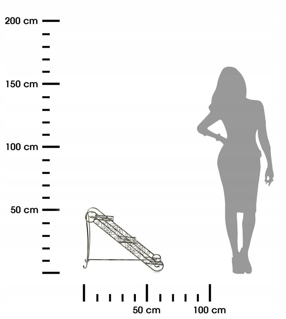 Lillealus DekoracjaDomu 85 cm, metall цена и информация | Vaasid, alused, redelid lilledele | kaup24.ee