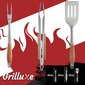 Grilluxe® grillsöögiriistade komplekt, lihakahvel + spaatel + tangid, 3 tk. цена и информация | Grillitarvikud ja grillnõud | kaup24.ee