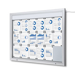 Запираемая витрина с подсветкой 18 х А4 цена и информация | Канцелярские товары | kaup24.ee