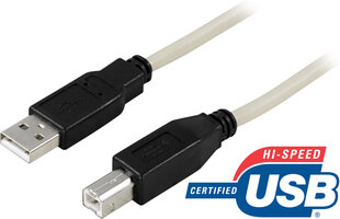Deltaco USB 2.0, Type A male - Type B male, 0.5 m hind ja info | Kaablid ja juhtmed | kaup24.ee