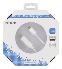 Deltaco, USB-C/Mini DP, 2 м цена и информация | Кабели и провода | kaup24.ee