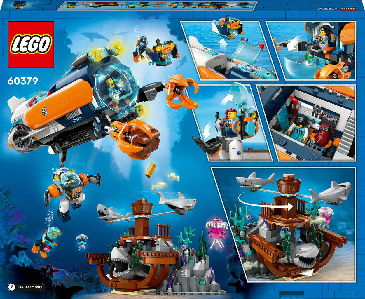 60379 LEGO® City Avastajate süvamere allveelaev hind ja info | Klotsid ja konstruktorid | kaup24.ee