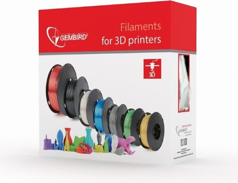 3D-printimise filament Gembird 3DP-PLA+1.75-02-W цена и информация | Nutiseadmed ja aksessuaarid | kaup24.ee