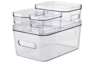 SmartStore Compact Clear hoiukarpide komplekt, 4 tk. hind ja info | Hoiukastid ja -korvid | kaup24.ee