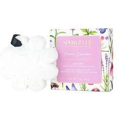 Kehakäsn, rikastatud dušigeeliga Spongelle White Flower French Lavender, 85 g hind ja info | Dušigeelid, õlid | kaup24.ee