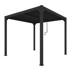 Беседка (Pergola) Mirpol Luxe, 3x3 м, черная цена и информация | Беседки, навесы, тенты | kaup24.ee