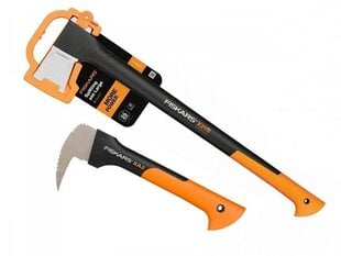 Kirves Fiskars AX X21 + tööriist Capina XA2 tõstmiseks/kandmiseks цена и информация | Садовые инструменты | kaup24.ee