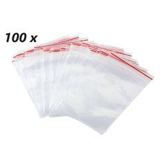 100 шт. Пакеты Zip Lock с застежкой 70 x 100 mm 45 my цена и информация | Посуда для хранения еды | kaup24.ee