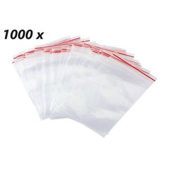 1000 шт. Пакеты Zip Lock с застежкой 70 x 100 mm 45 my цена и информация | Посуда для хранения еды | kaup24.ee