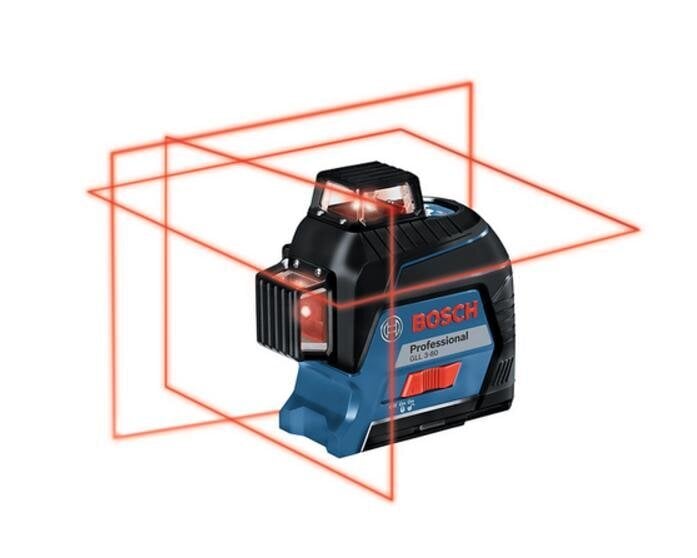 Joonlaser Bosch Line Laser 3-dimension GLL 3-80 hind ja info | Akutrellid, kruvikeerajad | kaup24.ee