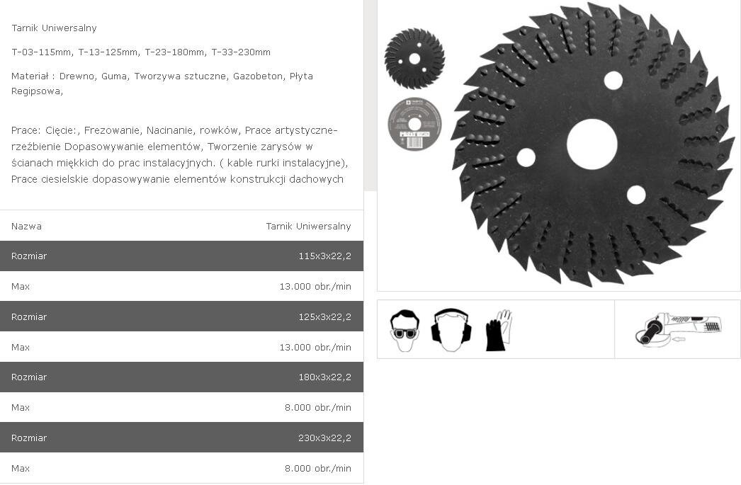 Saeketas Tarpol Universal RASP FI = 230 mm x 3 x 22,2 mm T-33 hind ja info | Lihvmasinad ja ketaslõikurid | kaup24.ee