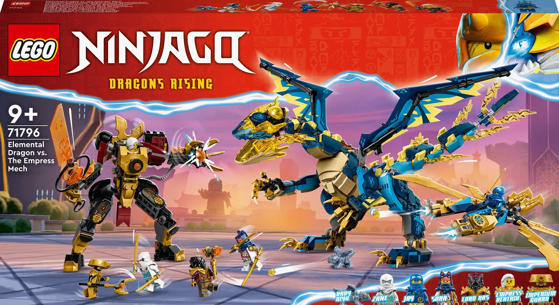 71796 LEGO® NINJAGO Elementide draakon vs. robotkeisrinna hind ja info | Klotsid ja konstruktorid | kaup24.ee