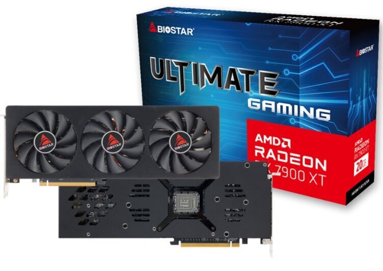 Biostar Radeon RX7900XT 20GB GDDR6 (VA7906XM00) hind ja info | Videokaardid (GPU) | kaup24.ee