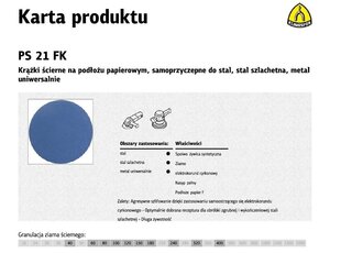 Набор шлифовальных дисков Klingspor PS21FK, 150мм, 50шт. цена и информация | Шлифовальные машины | kaup24.ee