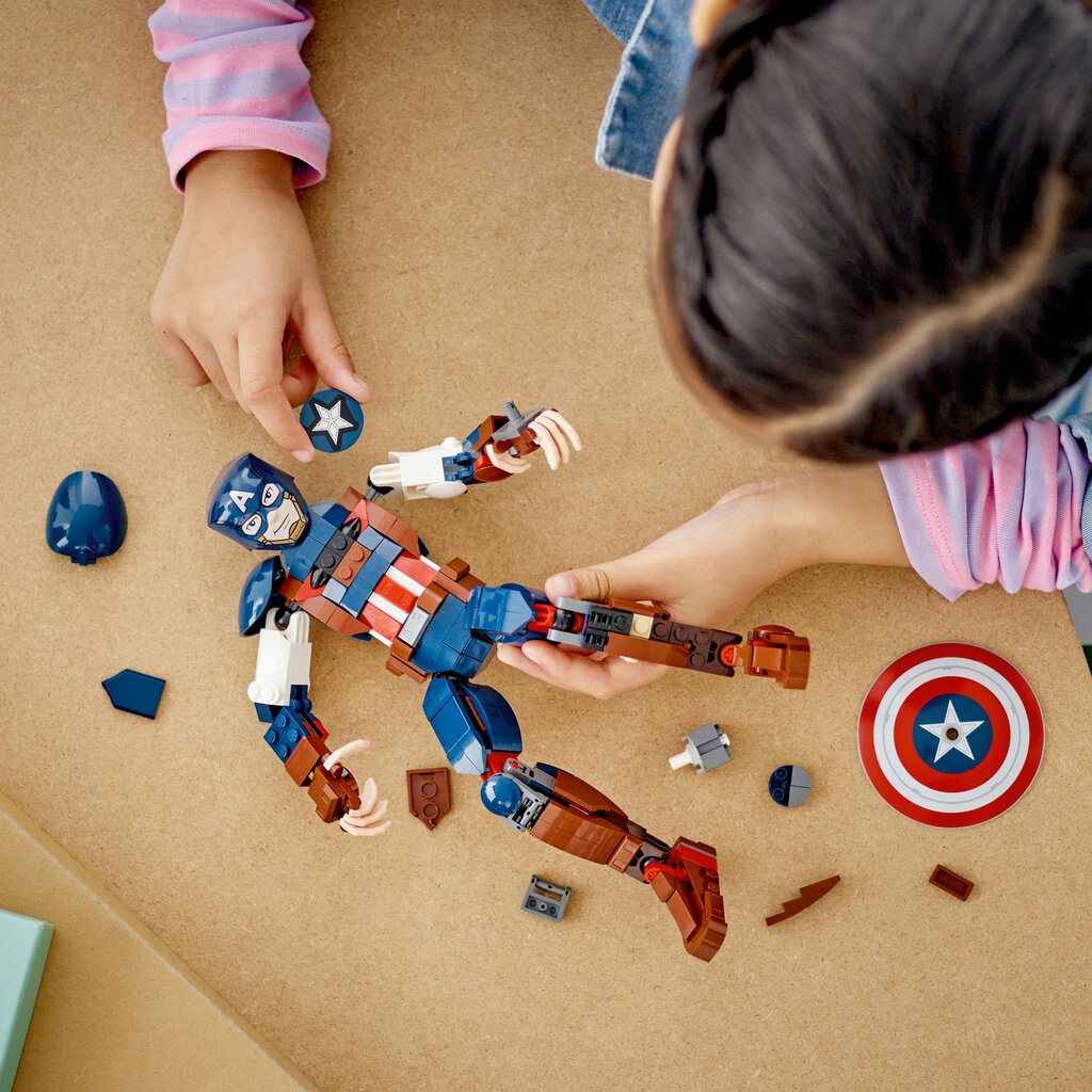 76258 LEGO® Marvel Captain America ehitatav figuriin hind ja info | Klotsid ja konstruktorid | kaup24.ee