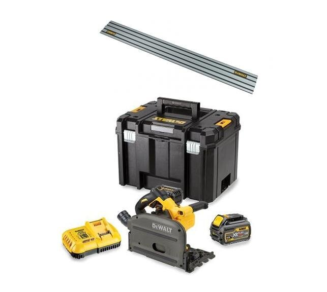 DEWALT FLEXVOLT ketassaag – süvislõikur 54V 2x6,0Ah RAIL 1,5m DCS520T2R цена и информация | Elektrilised saed, mootorsaed ja tarvikud | kaup24.ee