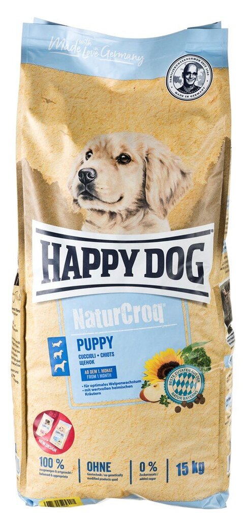 Kuivtoit kutsikatele HAPPY DOG NaturCroq Puppy linnuliha, 15 kg hind ja info | Kuivtoit koertele | kaup24.ee