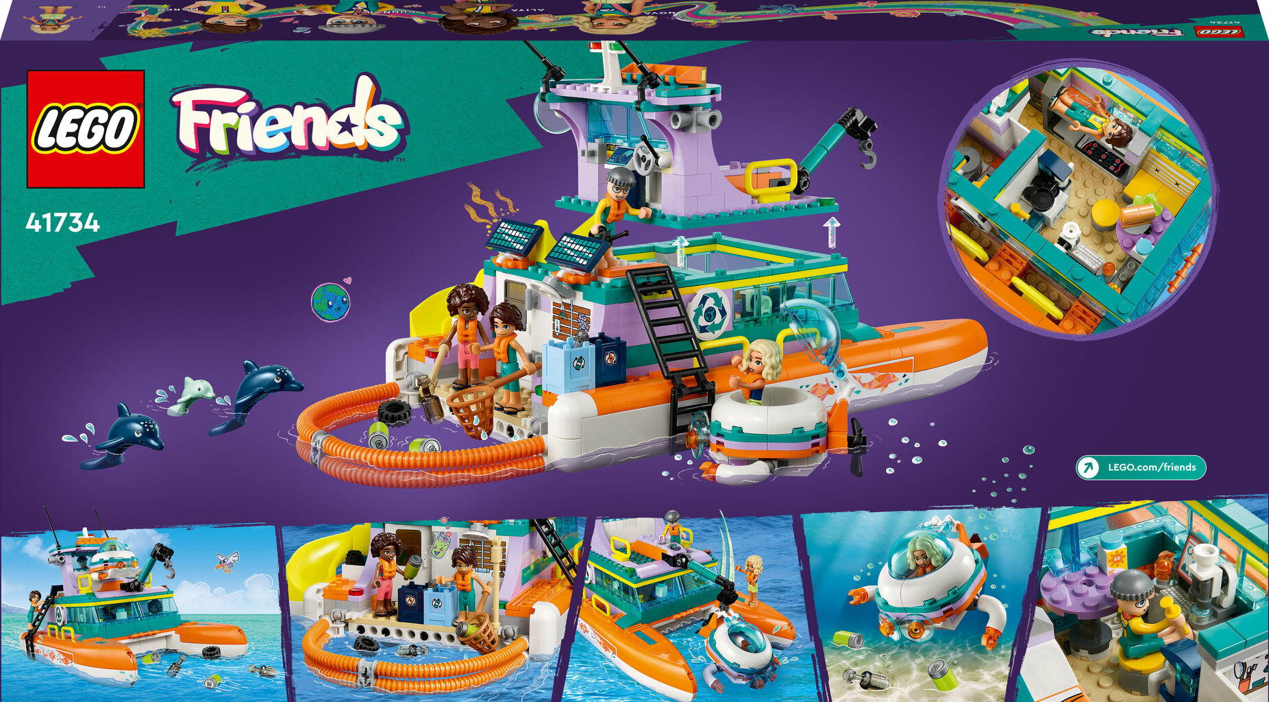 41734 LEGO® Friends Mere päästepaat цена и информация | Klotsid ja konstruktorid | kaup24.ee