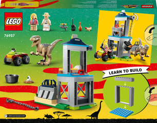 76957 Побег велоцираптора LEGO® Jurassic World цена и информация | Конструкторы и кубики | kaup24.ee