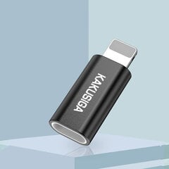 Adapter Micro USB to Lightning, must цена и информация | Адаптеры и USB-hub | kaup24.ee