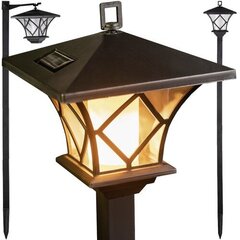 Päikesepaneeliga aiavalgusti Latern, kõrgus 57-155cm, 2in1 hind ja info | Aia- ja õuevalgustid | kaup24.ee
