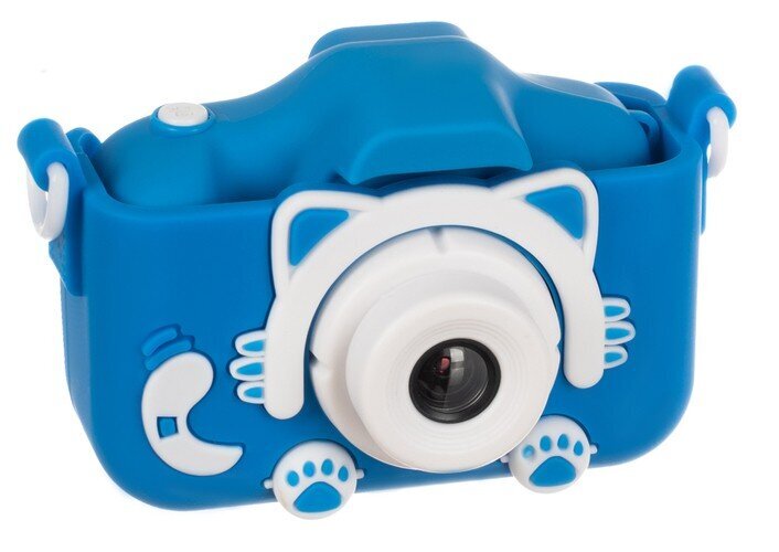 Laste digitaalne kaamera kassike +16GB miniSD kaart, sinine hind ja info | Arendavad mänguasjad | kaup24.ee
