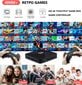 Videomängukonsool HappyJoe G5 4K Wireless TV mängukonsool, 64GB, 40000+ mängu, toetab Playstation/GameBoy/Nintento64, Android TV цена и информация | Mängukonsoolid | kaup24.ee