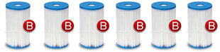 B-tüüpi pumba filtrikomplekt, 6 tk. hind ja info | Basseini filtrid | kaup24.ee