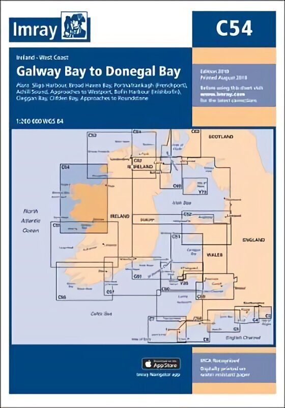 Imray Chart C54: Galway Bay to Donegal Bay hind ja info | Tervislik eluviis ja toitumine | kaup24.ee