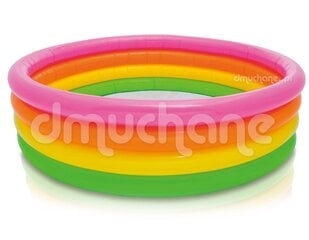 Täispuhutav bassein "Rainbow", 4 rõngast, 168 x 46 cm. цена и информация | Бассейны | kaup24.ee