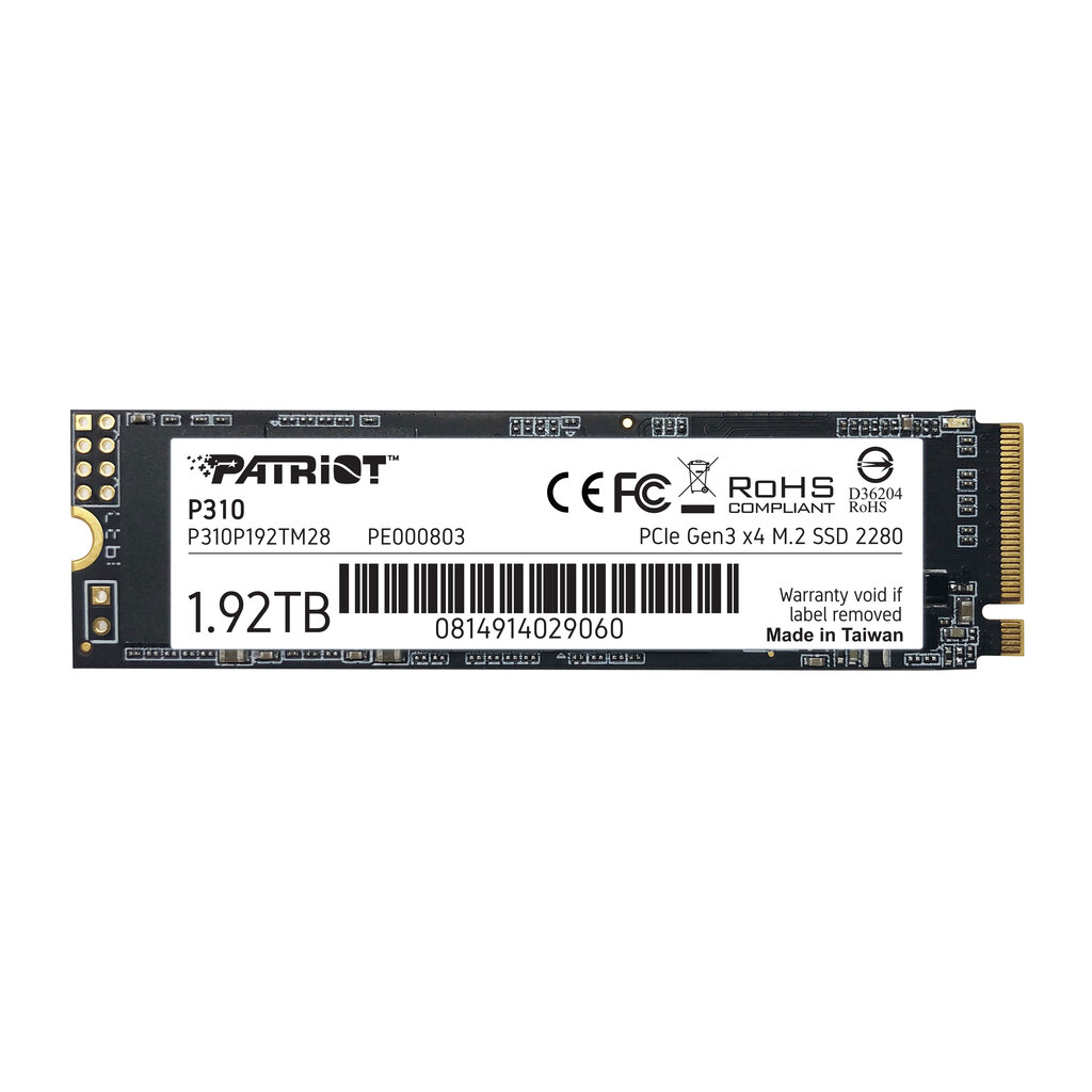 Patriot P310, 1,92 TB цена и информация | Sisemised kõvakettad (HDD, SSD, Hybrid) | kaup24.ee