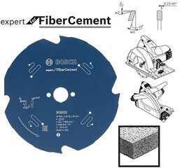 BOSCH lõiketera FIBER CEMENT EXPERT 190x30 mm hind ja info | Elektrilised saed, mootorsaed ja tarvikud | kaup24.ee