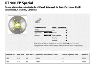 Отрезной диск Klingspor, DT900FP цена и информация | Механические инструменты | kaup24.ee