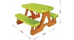 Laste piknikulaud pinkidega цена и информация | Детские столы и стулья | kaup24.ee