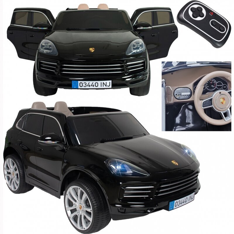 Injusa Porsche Cayenne S elektriauto, must hind ja info | Laste elektriautod | kaup24.ee