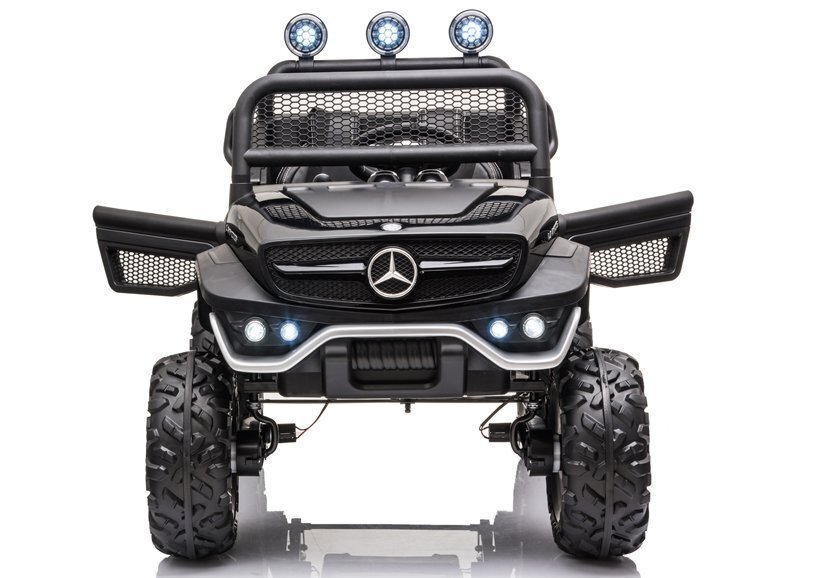 Mercedes Benz Unimog S, ühekohaline elektriauto lastele, must hind ja info | Laste elektriautod | kaup24.ee