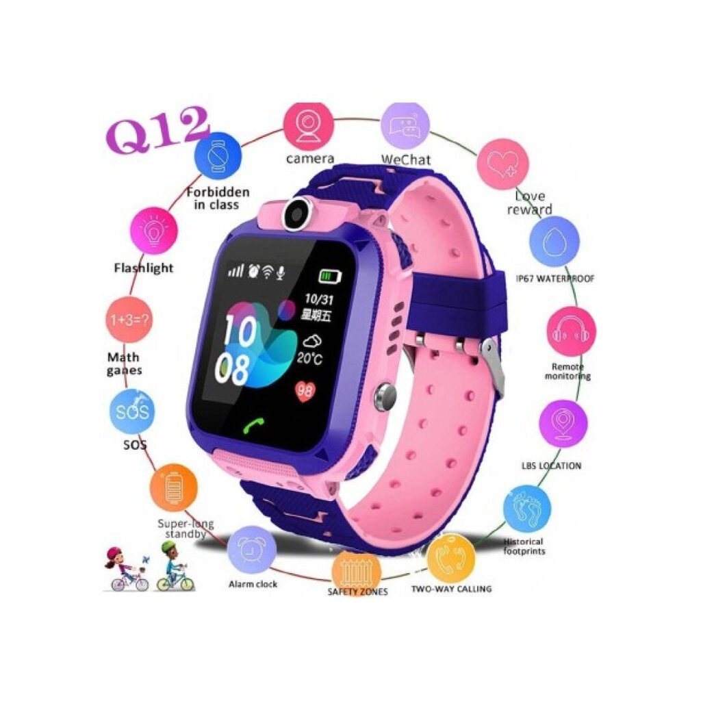 Q12 Pink цена и информация | Nutikellad (smartwatch) | kaup24.ee