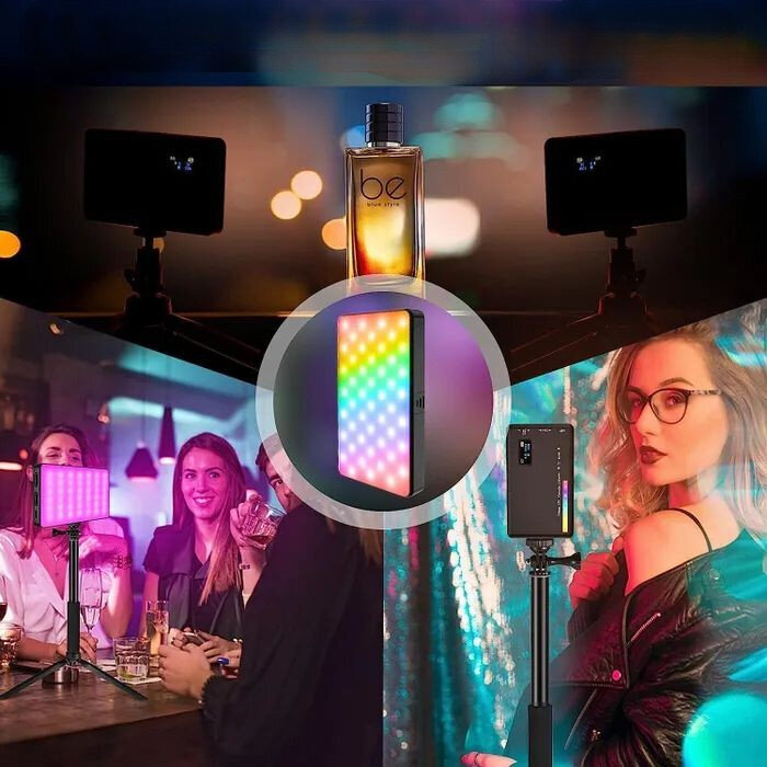 LED Videotuli fotode ja videote salvestamiseks, W140rgb цена и информация | Fotovalgustuse seadmed | kaup24.ee