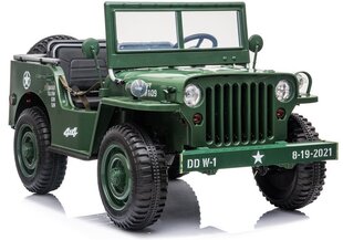 Двухместный электромобиль для детей JEEP 4x4 JH101, зеленый цена и информация | Электромобили для детей | kaup24.ee