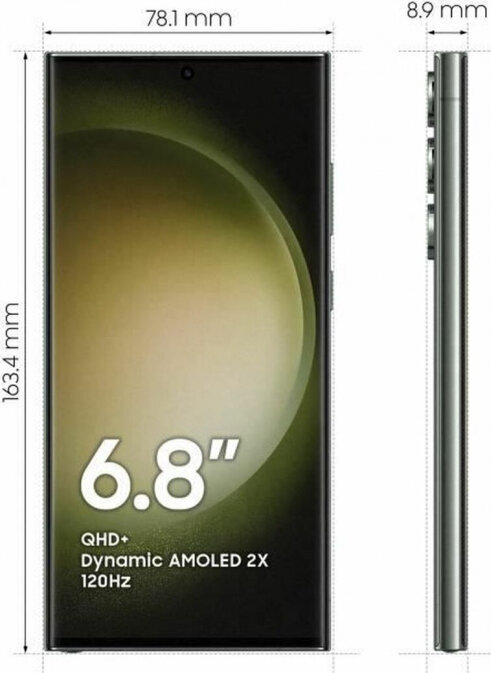 Samsung Galaxy S23 Ultra 5G 8/256GB SM-S918BZGDEUB Green цена и информация | Telefonid | kaup24.ee