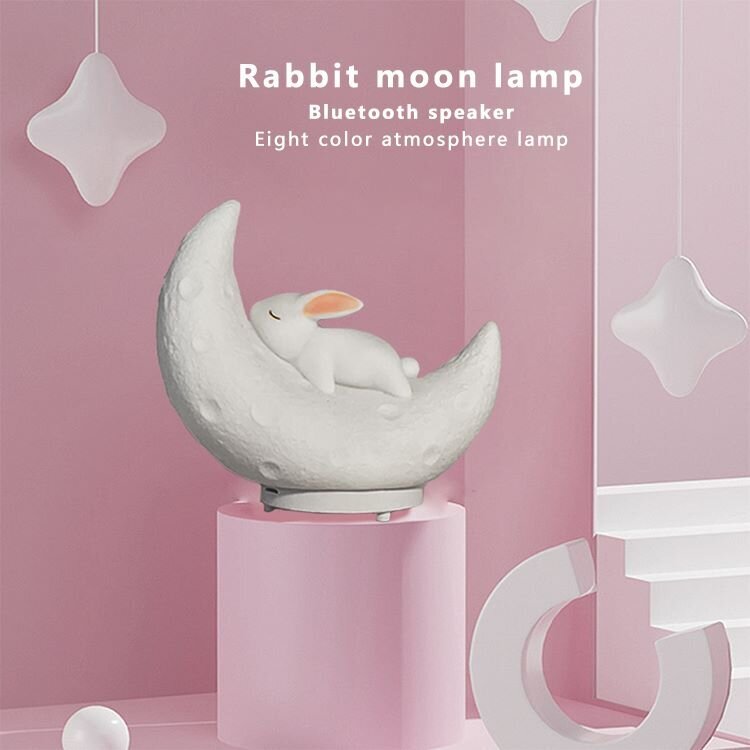 Taaslaetav LED-öövalgusti lastele Rabbit on the moon Bluetooth kõlariga hind ja info | Lastetoa valgustid | kaup24.ee