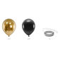 Õhupallipärg Black and Gold, 60tk, 200cm hind ja info | Õhupallid | kaup24.ee