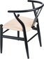 Wicker Color naturaalne/must tool inspireeritud Wishbone'ist hind ja info | Söögitoolid, baaritoolid | kaup24.ee