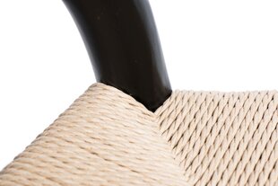 Wicker Color naturaalne/must tool inspireeritud Wishbone'ist hind ja info | Söögilaua toolid, köögitoolid | kaup24.ee